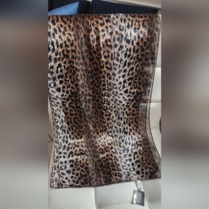 New Bijoux Terner Leopard Print Scarf 22"×10".